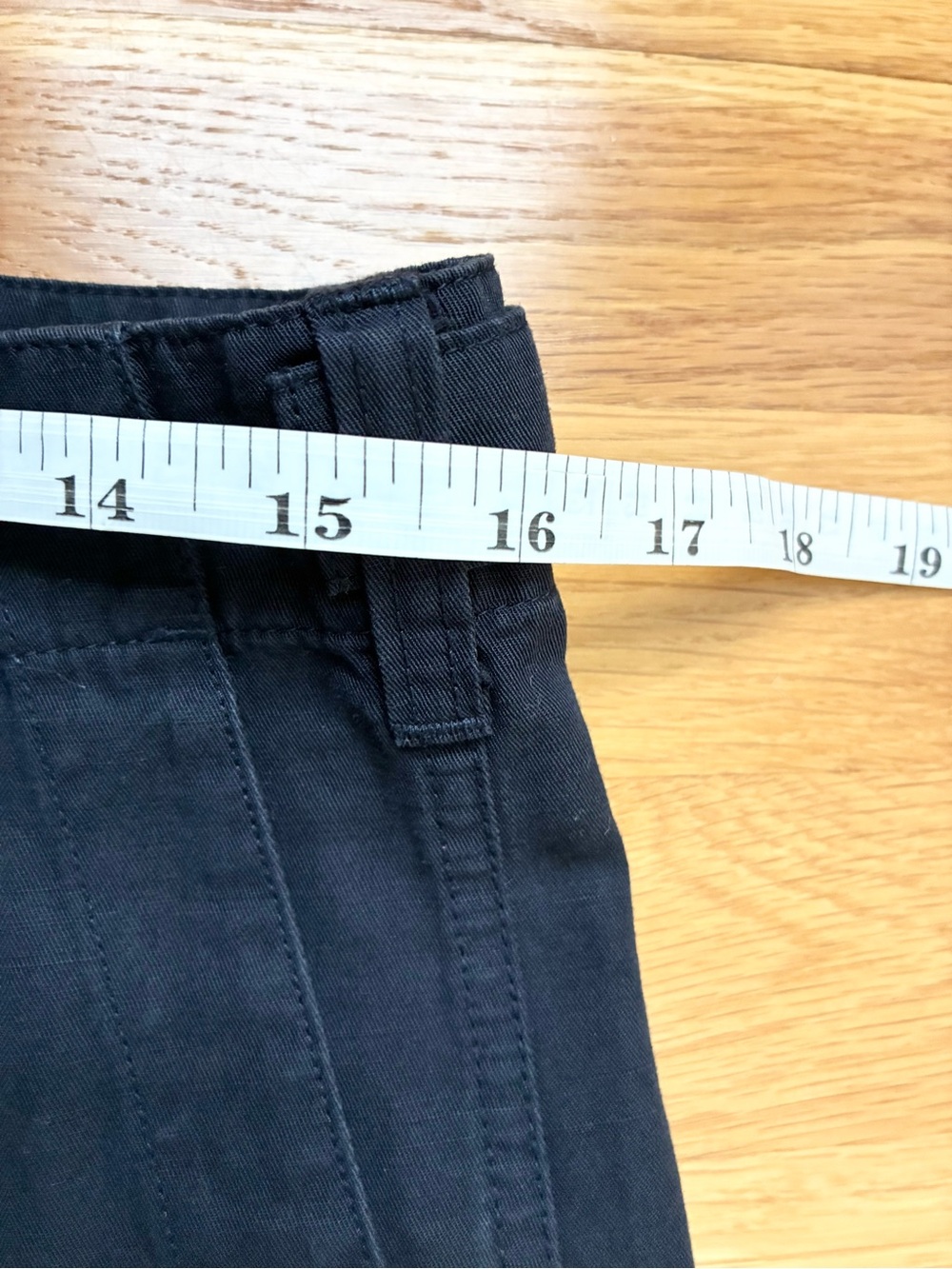 Alex Mill Neil Utility Straight Leg Pant Cotton Linen Washed Navy Size 8 NWT - Picture 11 of 12